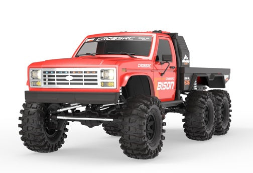 Cross RC EMO XL Bison 6x6 1/8 775 Camion Crawler Brossé PNP (Rouge)