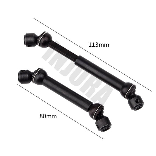 CVD Drive Shaft 88-113mm/112-152mm for Axial SCX10 II 1/10 (Staal) Onderdeel Injora 2PCS 88-113mm 