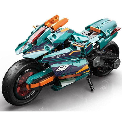 Cyberpunk Theme Motorcycle Model Building Block (669 stukken) - upgraderc