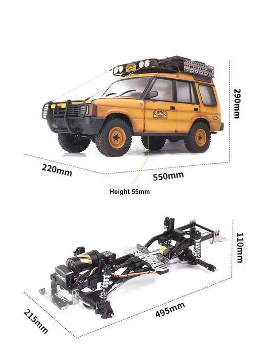D1RC DS313 V1 / V2 Metaal Chasis Land Rover Crawler 1/10 - upgraderc