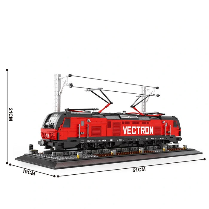 Reobrix 66019 Vectron Passenger Train Model Building Blocks (1757 Pieces)
