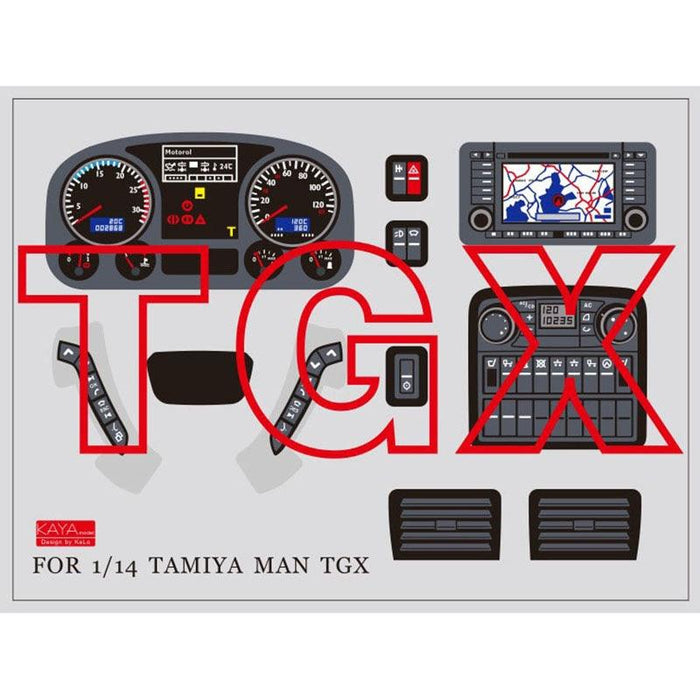 Dashboard Sticker for Tamiya 1/14 Tractor Trucks - upgraderc