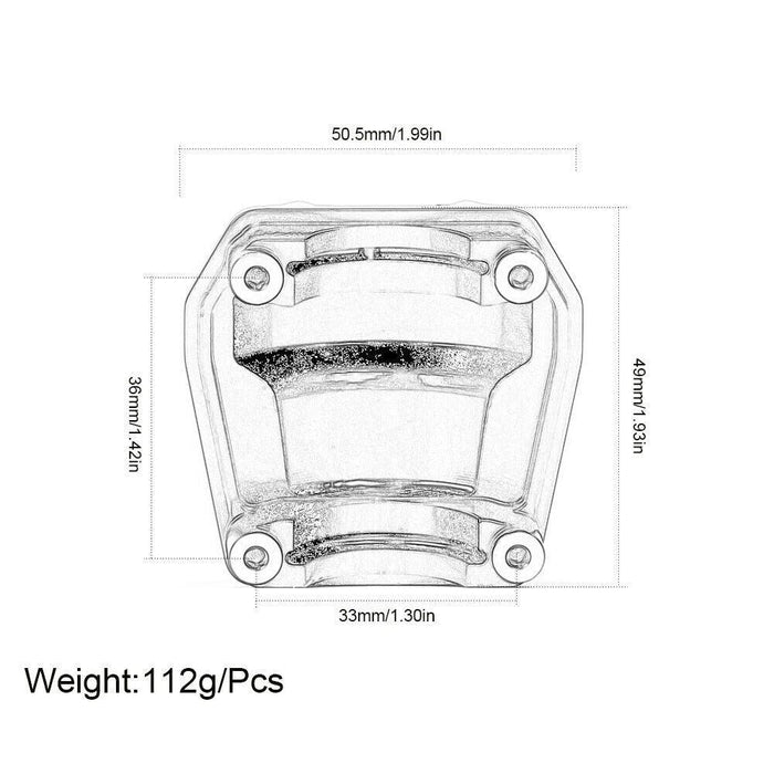 Diff Cover for Axial SCX6 Wrangler 1/6 (Messing) - upgraderc