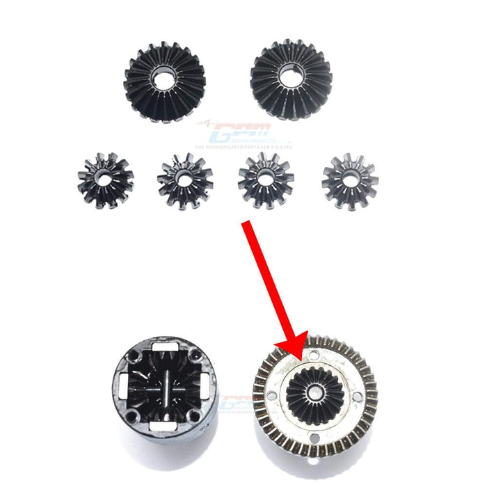 Diff Gear Set for ARRMA 1/7, 1/8 (Staal) AR310436 - upgraderc