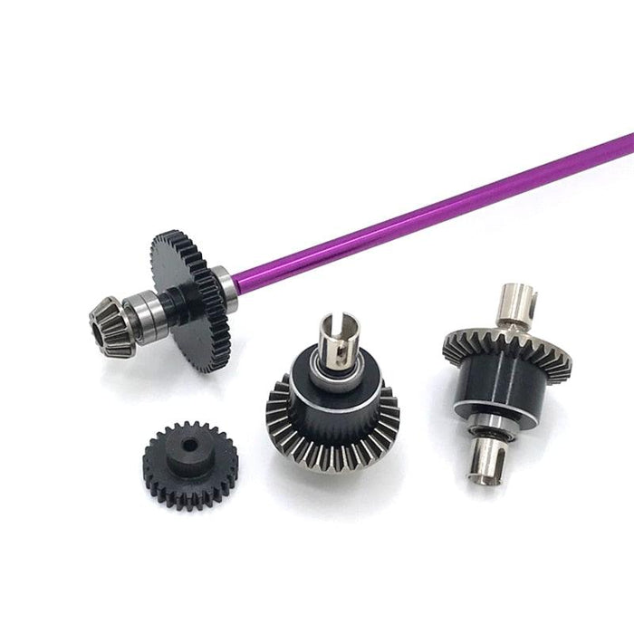 Differential Drive Assembly Motor Gear for WLtoys 1/12 (Metaal) Onderdeel upgraderc Purple 