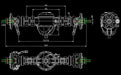 Differential Front Axle for Tamiya Truck 1/14 (Metaal) Onderdeel RCATM 
