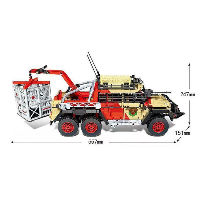 Dinosaur Hunter Truck Building Blocks (2453 stukken) - upgraderc