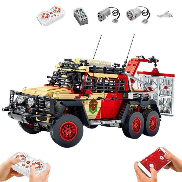 Dinosaur Hunter Truck Building Blocks (2453 stukken) - upgraderc