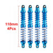 Dual spring Adjustable Shocks 1/10 (Metaal) 80/90/100/110/120mm Schokdemper Injora Blue 110mm 4pcs 