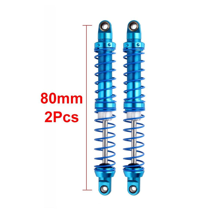 Dual spring Adjustable Shocks 1/10 (Metaal) 80/90/100/110/120mm Schokdemper Injora Blue 80mm 2pcs 