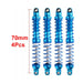 Dual spring Adjustable Shocks 1/10 (Metaal) 80/90/100/110/120mm Schokdemper Injora Blue 70mm 4pcs 