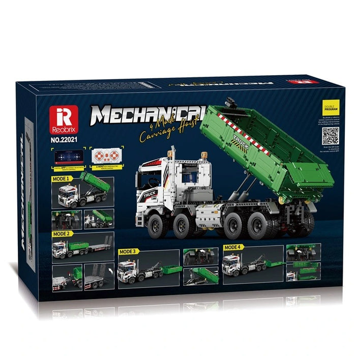 Reobrix 22021A Construction Trailer Truck Building Blocks 1/16 (2852 Stukken)