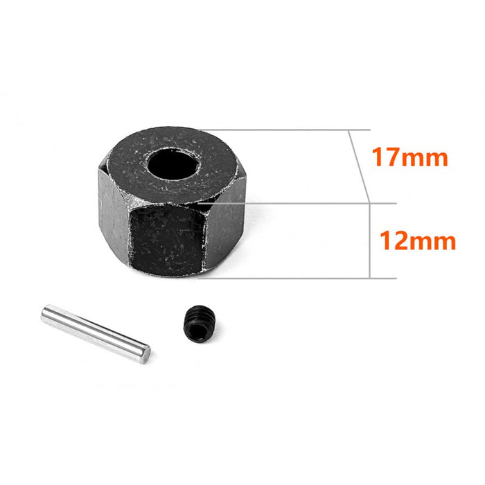 Cross RC Wheel Hex Adapter for EMO XX 1/6 (Metaal)
