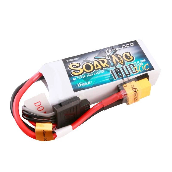 Gens Ace G-Tech Soaring 1000mAh 11.1V 30C 3S1P Lipo Battery (XT60)