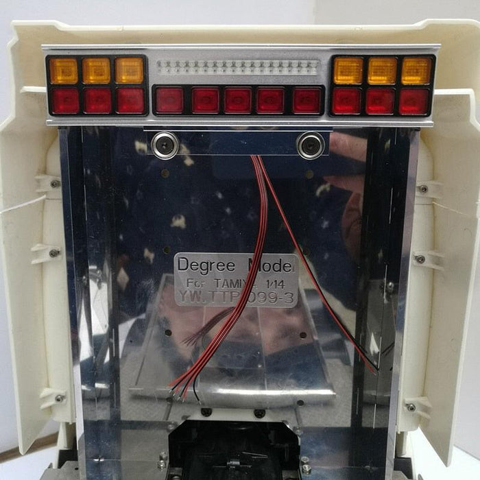 Equipment Rack Battery Case w/ LED Lights for Tamiya Truck 1/14 (Metaal) Onderdeel RCATM 