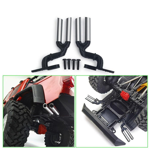 Exhaust Pipe Set for Axial SCX10 III Gladiator 1/10 (Metaal+Plastic) Onderdeel Yeahrun 