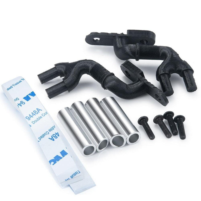 Exhaust Pipe Set for Axial SCX10 III Gladiator 1/10 (Metaal+Plastic) Onderdeel Yeahrun 