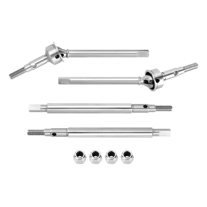 Extended 2mm Thread Front/Rear Axle Shafts for Traxxas TRX4M 1/18 (RVS) 4M-09 - upgraderc
