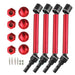 Extended Drive Shaft CVD w/ Hex & Nuts Set for Traxxas MAXX 2.0 1/10 (Metaal) - upgraderc