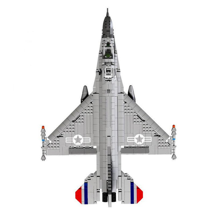 F-16 Fighter Jet Model Building Blocks (1427 stukken) - upgraderc