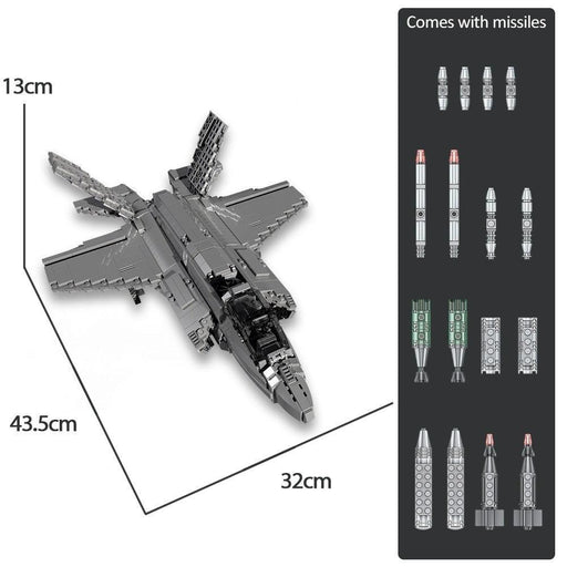 F-35 Lightning II Building Blocks Model (1600 stukken) - upgraderc