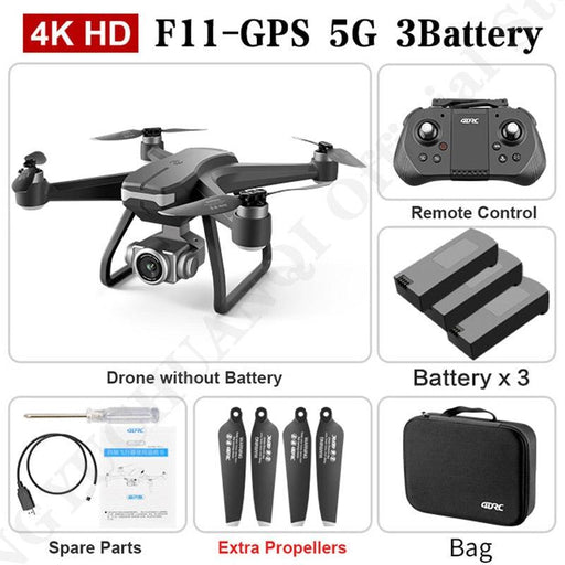 F11 PRO 4K HD Camera Drone Drone 4DRC F11-4K-3B-bag 