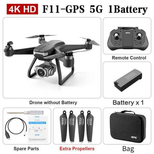 F11 PRO 4K HD Camera Drone Drone 4DRC F11-4K-1B-bag 