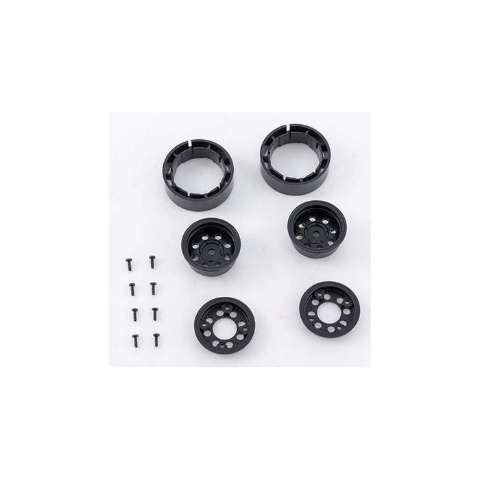 2PCS Wheels for FMS FCX24 Pro K5 Blazer 1/24 (Black)