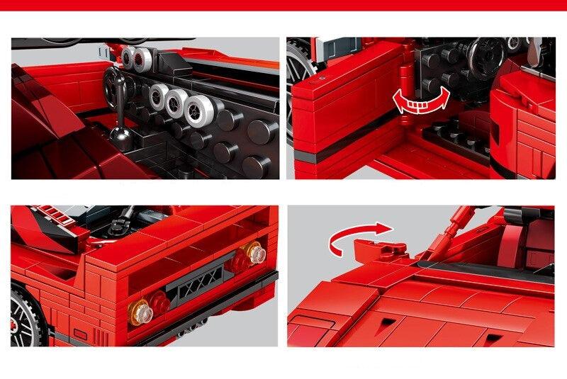Ferrari F40 Pull Back Model Building Block (811 Stukken) - upgraderc