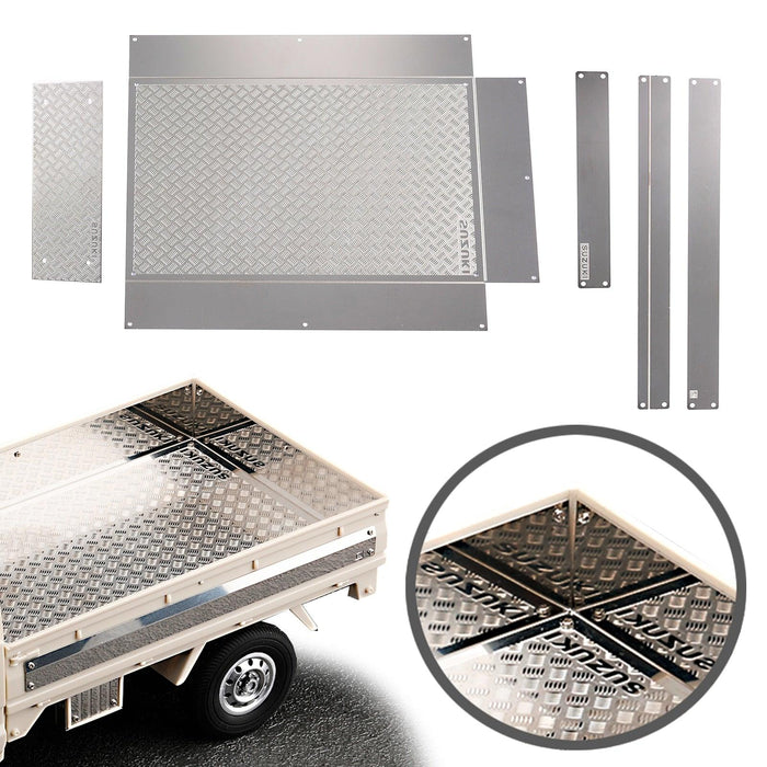Flat Bed Skid Plate Set for WPL D12 Mini 1/16 (RVS) - upgraderc