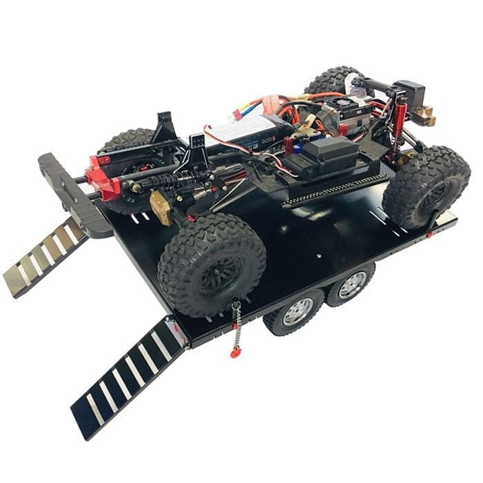 Flatbed Trailer for Traxxas, Axial 1/10 (Metaal) Trailer upgraderc 