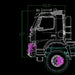 FMX Full Cab Body Shell for Tamiya Truck 1/14 (ABS) Body RCATM 