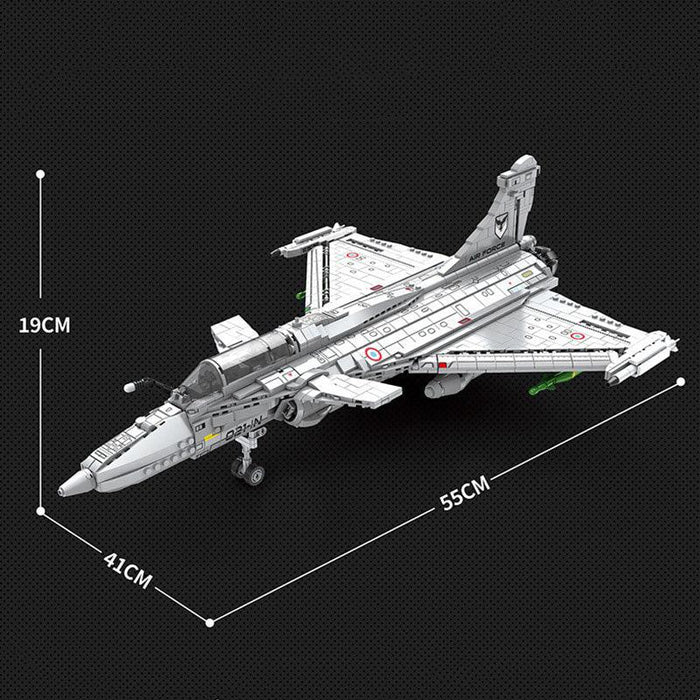 French Rafale Fighter Model Building Blocks (2099 stukken) - upgraderc