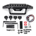 Front Bumper w/ Led Light & Tow Shackles for Traxxas TRX4 1/10 (Metaal) Onderdeel Yeahrun 