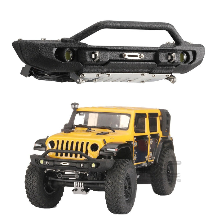 Front Bumper w/ Lights for Axial SCX24 Jeep 1/24 (Nylon RVS) - upgraderc