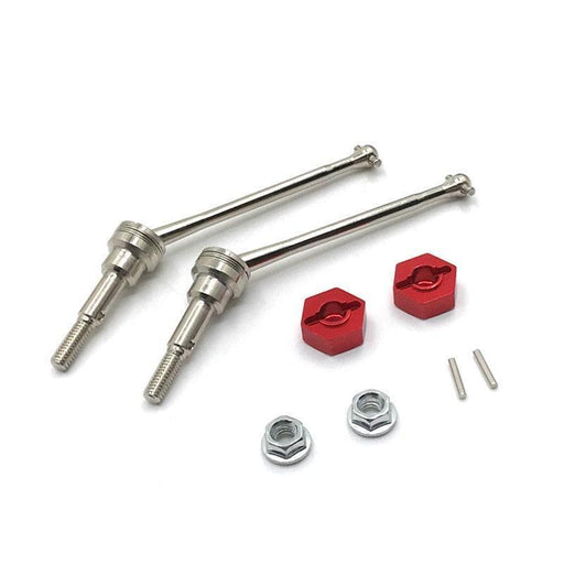 Front Drive Shaft & Coupler Set for WLtoys 1/12 (Metaal) Onderdeel upgraderc Red 