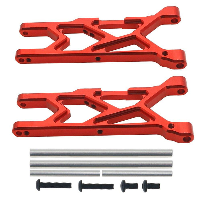 Front lower suspension arms for Arrma 1/10 (Metaal) ARAC9065, AR330443 Onderdeel upgraderc Red 