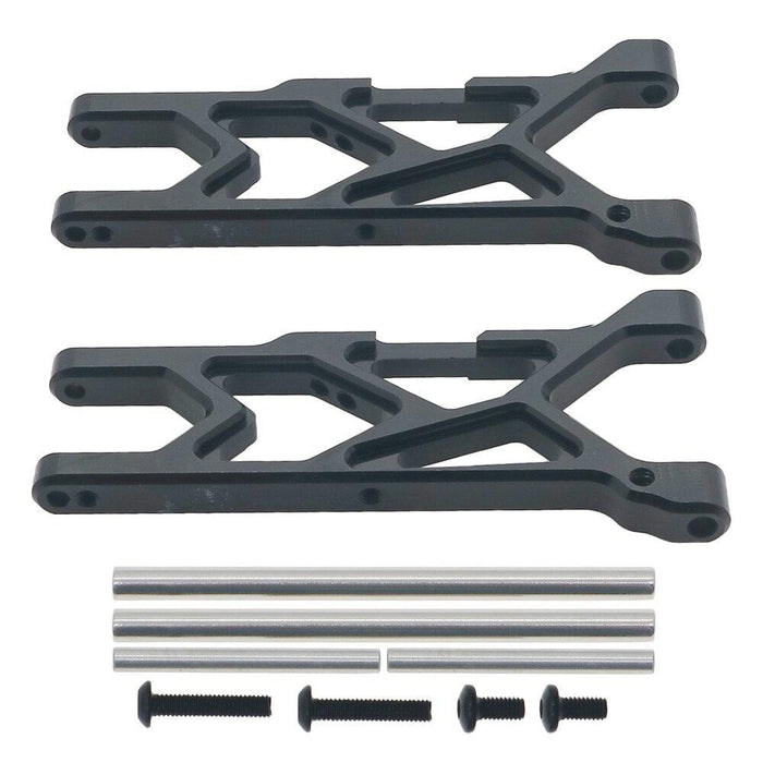 Front lower suspension arms for Arrma 1/10 (Metaal) ARAC9065, AR330443 Onderdeel upgraderc black 