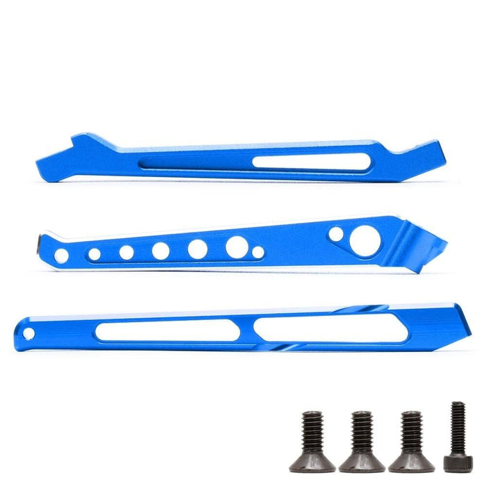 Front Rear Chassis Brace Set for Arrma 1/8 (Aluminium) AR320446 Onderdeel New Enron 3Pcs Set Blue 