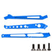 Front Rear Chassis Brace Set for Arrma 1/8 (Aluminium) AR320446 Onderdeel New Enron 3Pcs Set Blue 