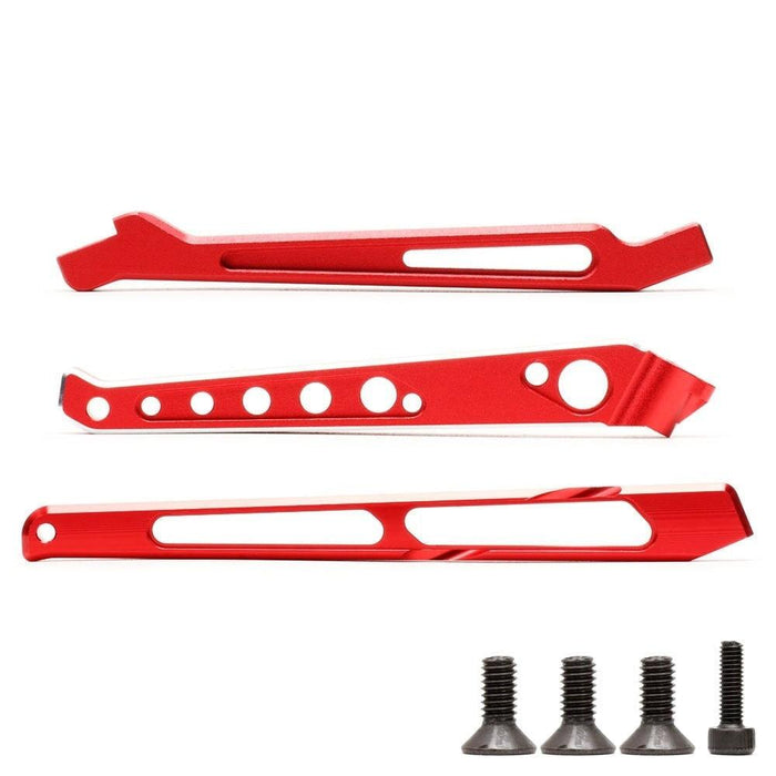 Front Rear Chassis Brace Set for Arrma 1/8 (Aluminium) AR320446 Onderdeel New Enron 3Pcs Set Red 