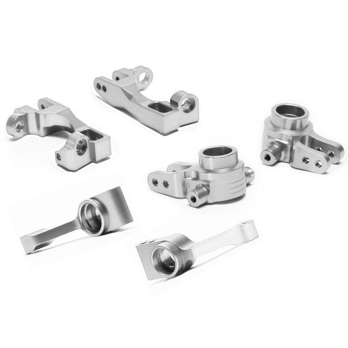 Front Steering Block, Rear Carrier, Caster Block Set for Traxxas 1/10 (Aluminium) Onderdeel New Enron Set Silver 