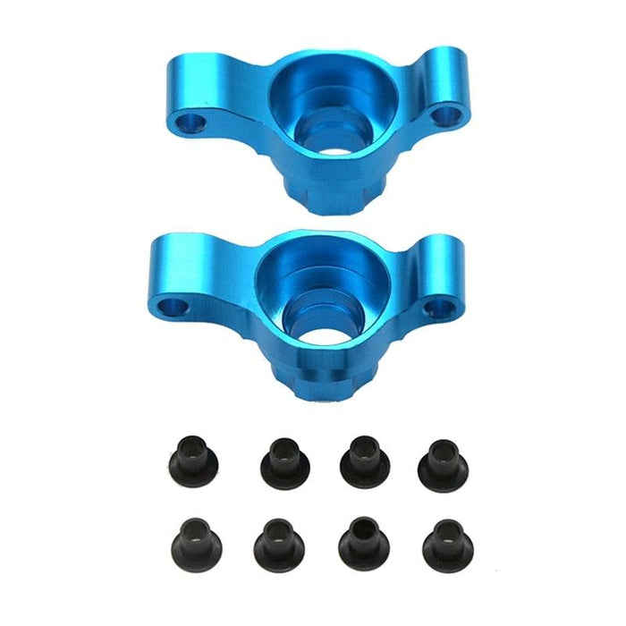Front Steering Cup, Rear Axle Cup, Steering Assembly w/ Bearing for Tamiya TT02 (Metaal) - upgraderc
