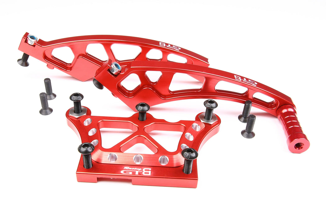 Front Top plate Front/rear Chassis Brace Set Losi DBXL (Aluminium) Onderdeel GTBracing Red 