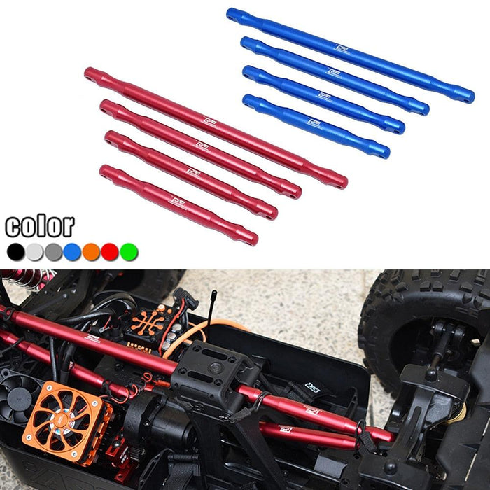 Front/Central/Rear Chassis Brace Bar for ARRMA OUTCAST 8S 1/5 (Aluminium) - upgraderc