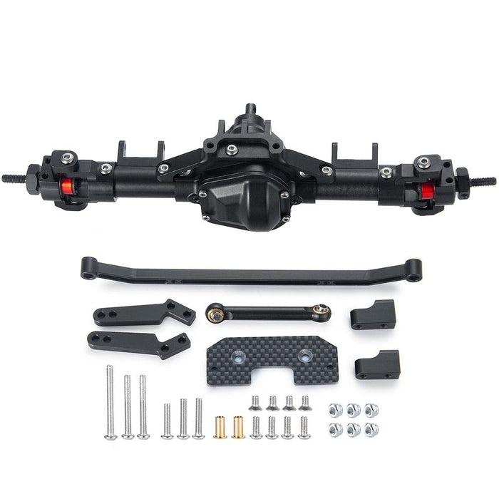 Front/Middle/Rear Axle Set w/ Servo Base for Axial SCX10 1/10 (Metaal) Onderdeel Yeahrun Front 