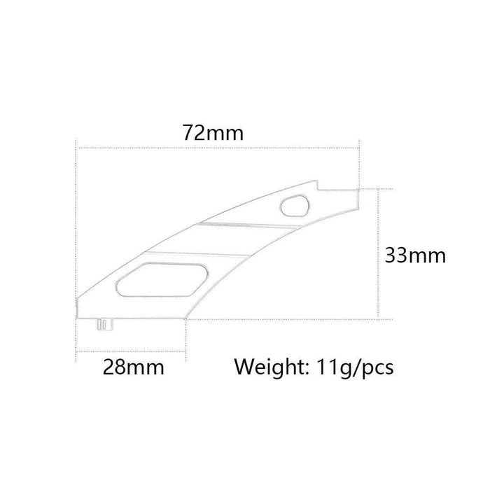 Front/rear Anti-Bending Plate Chassis Brace for HPI 1/8, 1/10 (Aluminium) 101210, 108023 Orderdeel New Enron 