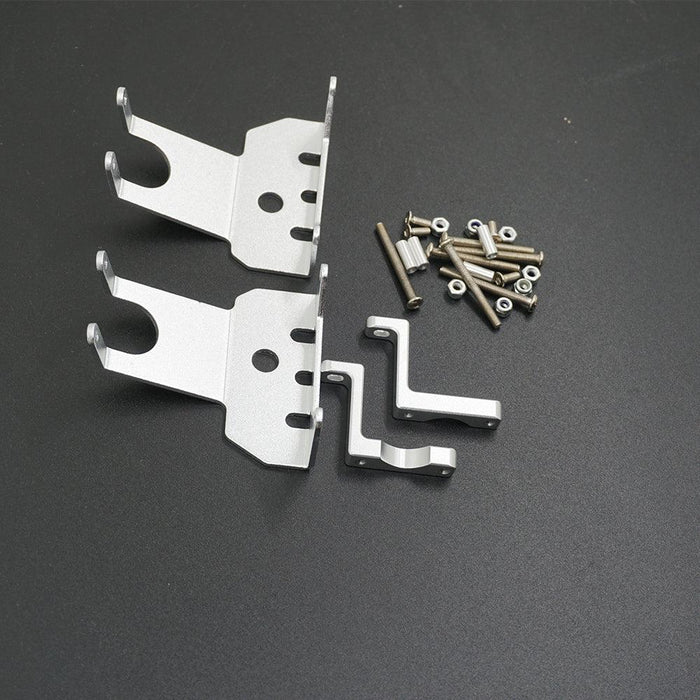 Front/rear Axle Plate for Axial 1/10 (Aluminium) Onderdeel Yeahrun Silver 