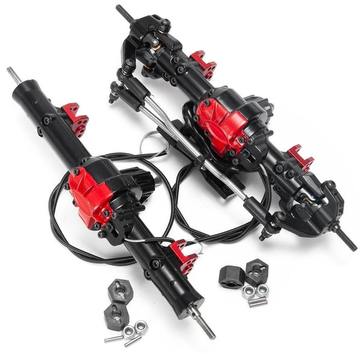 Front/rear Axle w/ Lock Assembly Set for D90 1/10 (Metaal) Onderdeel Yeahrun 