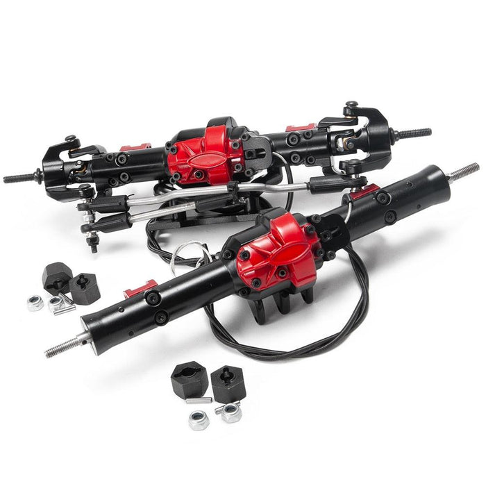 Front/rear Axle w/ Lock Assembly Set for D90 1/10 (Metaal) Onderdeel Yeahrun Front and Rear 